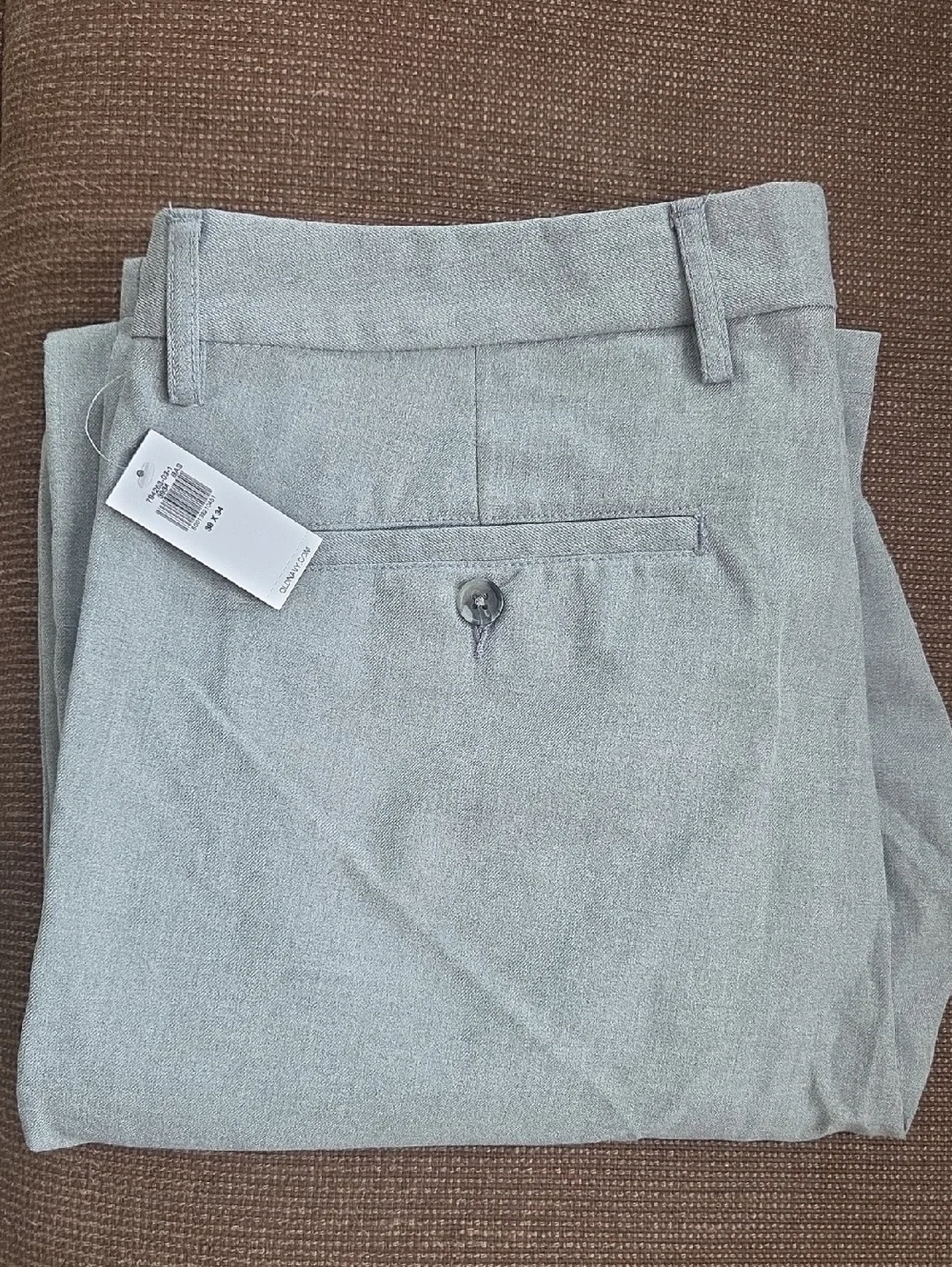 Old Navy Light Gray Straight-Fit Dress Pants 38x34 - Picture 2 of 2